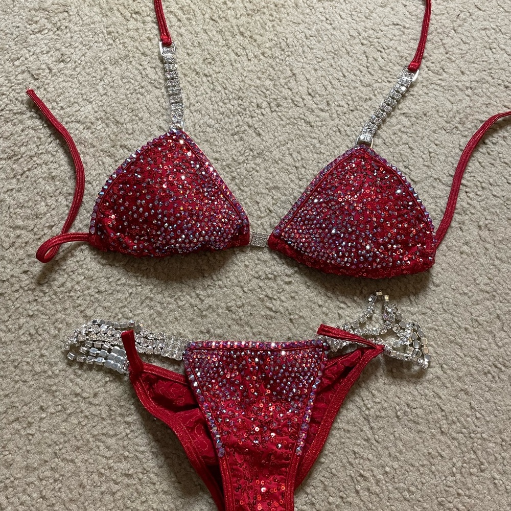 Angel Competition Bikini in sequin red